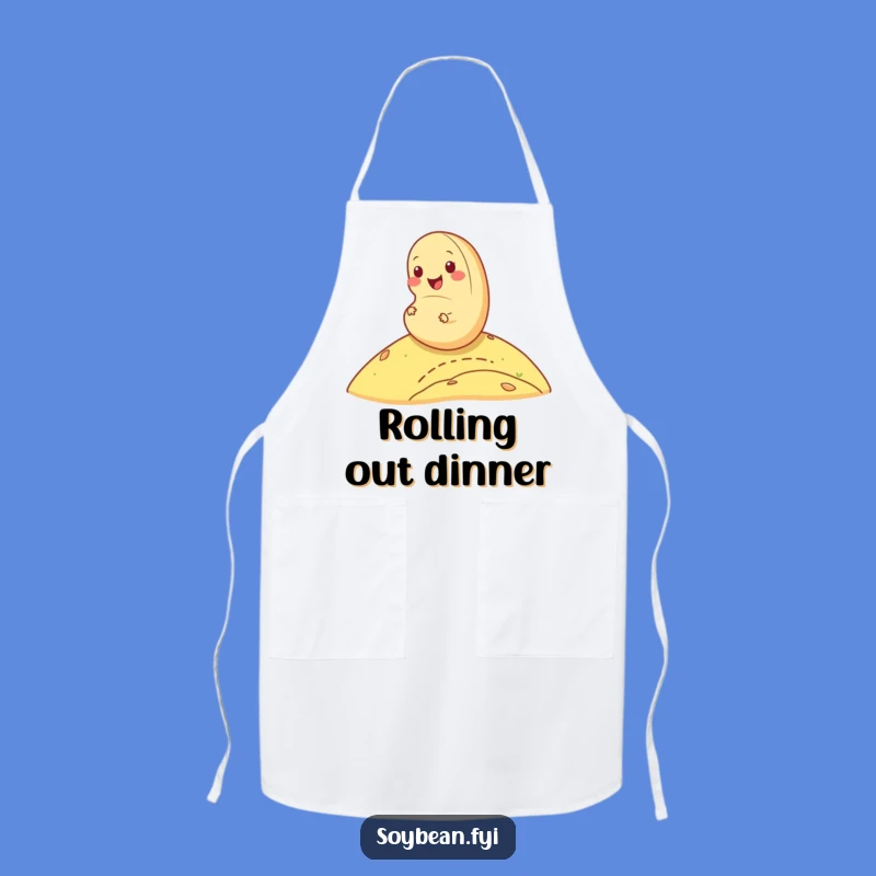 Funny Cheerful Soybean Apron: Cook with Rolling Fun!