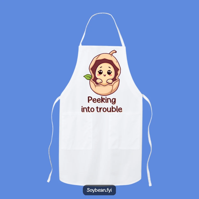 Funny Giggling Soybean Apron - Kitchen Bean Fun, Hilarious Cooking Gift