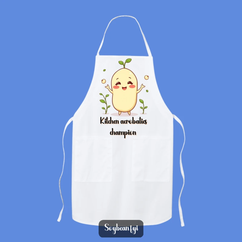 Funny Happy Soybean Apron: Juggle Your Way Through Cooking!