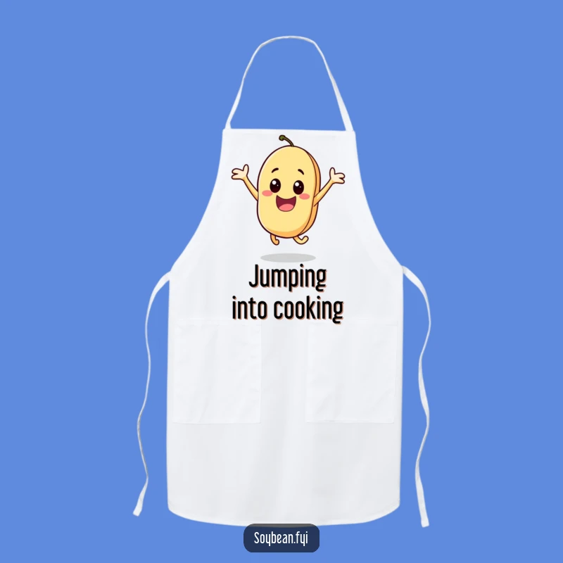 Funny Jumping Soybean Apron: Cook with Enthusiasm, Unique Kitchen Gift