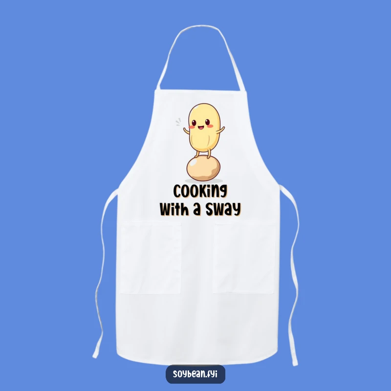 Funny Kawaii Soybean Wobble Apron: Cook with a Laugh!