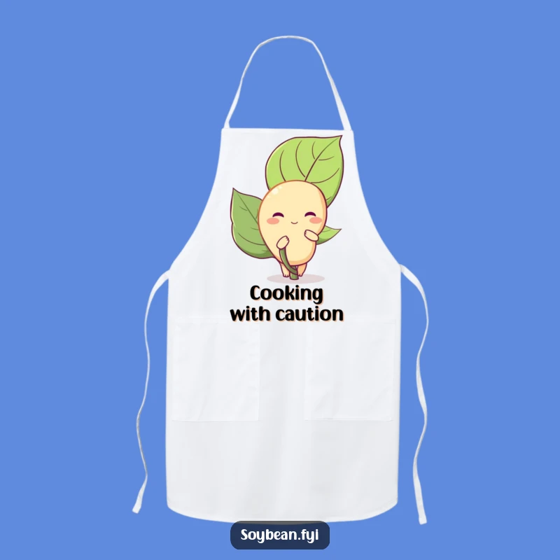 Funny Shy Soybean Apron: Cute Kitchen Wear for Introverts, Perfect Humorous Gift for Home Cooks