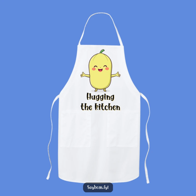 Funny Soybean Hug Apron: Cook with Kindness Like a Smiling Friend