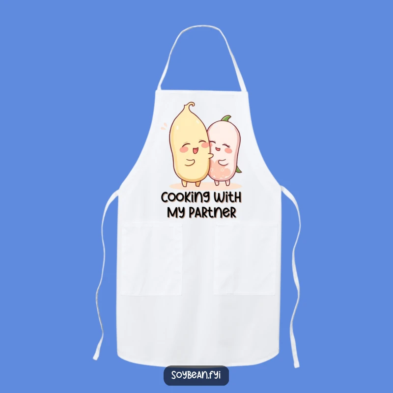 Funny Winked Soybean Nudging Apron - Playful Kitchen Wear for Friendly Cooks