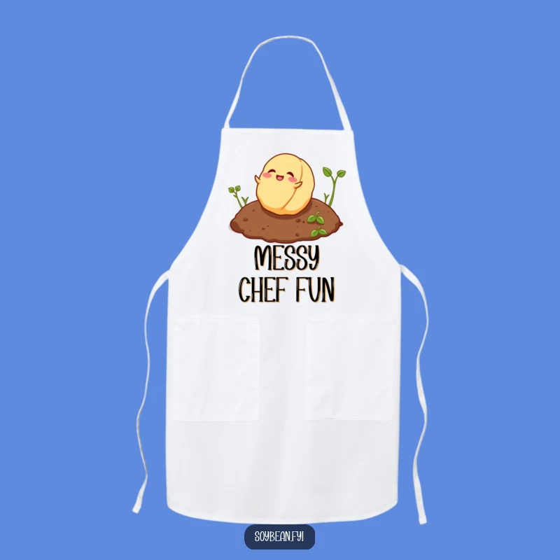 Funny Playful Soybean Apron - Kitchen Rolling Fun, Goofy Humorous Gift