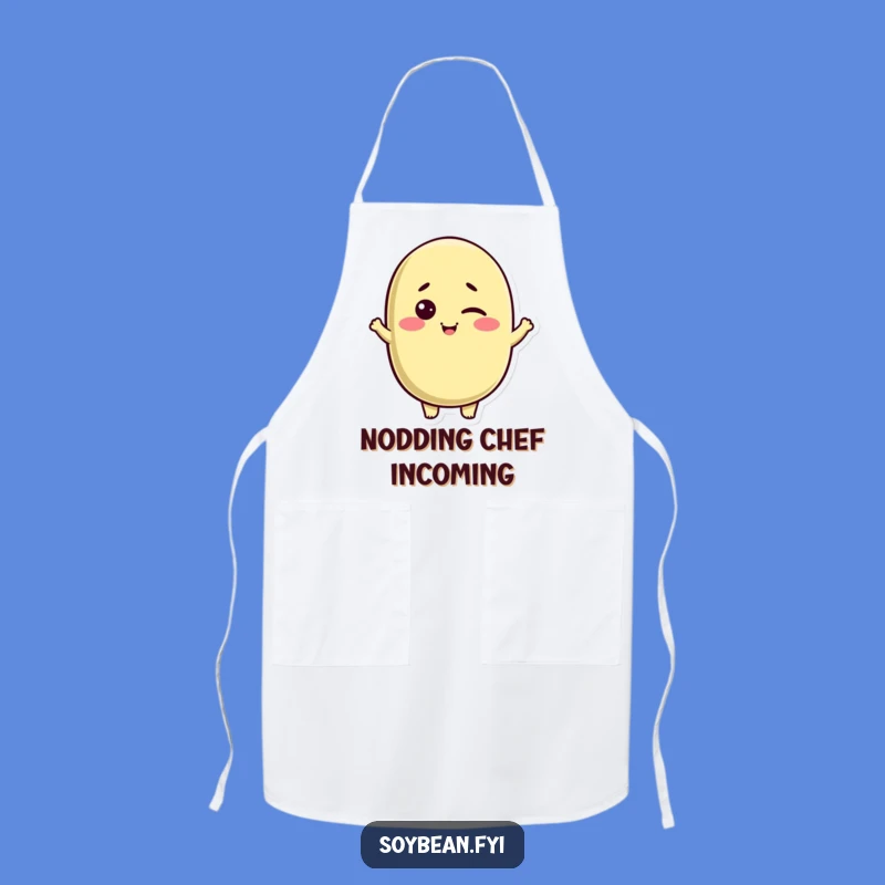 Funny Kawaii Soybean Apron: Cook with a Wink and a Nod, Hilarious Kitchenwear