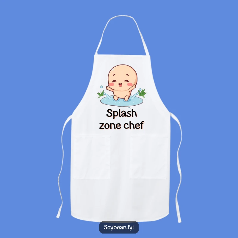 Funny Splashing Soybean Apron: Cook with Joy in this Hilarious Kitchen Accessory!
