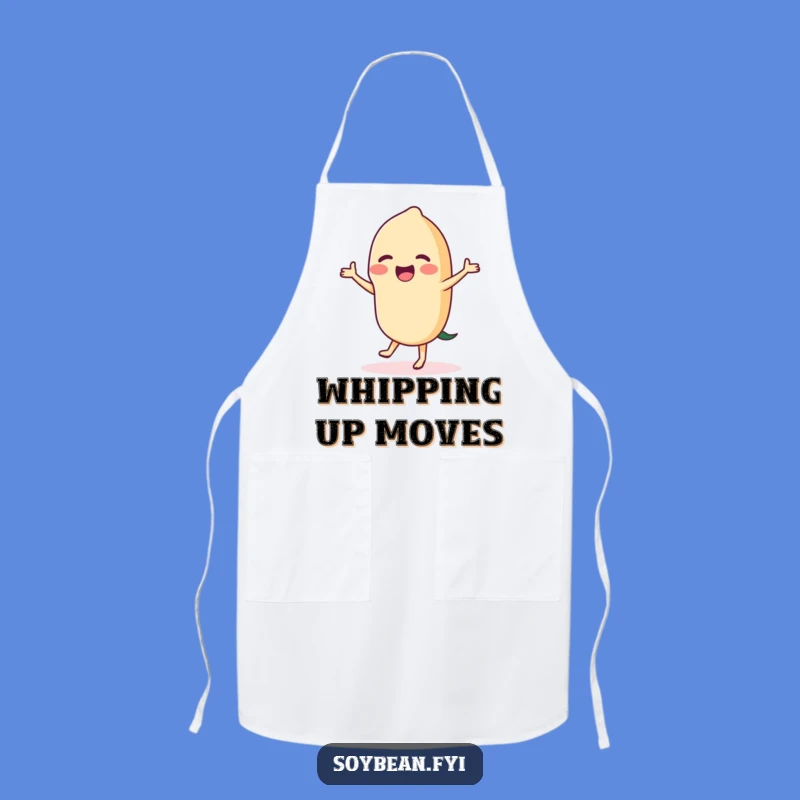 Funny Dancing Soybean Apron: Cook Up Laughs with a Happy Bean