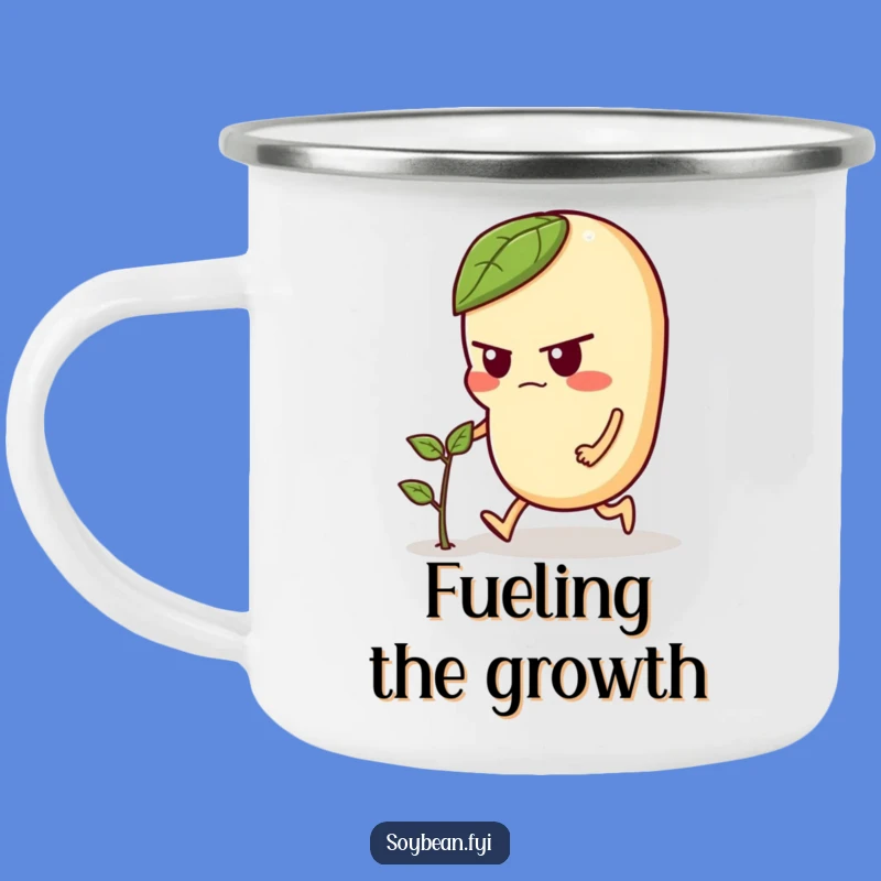 Funny Determined Soybean Camping Mug: Outdoor Funny Gift for Hikers