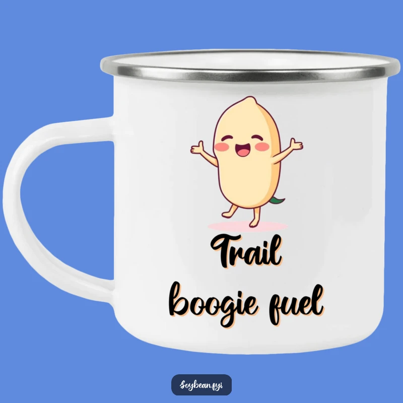 Funny Dancing Soybean Camping Mug: Sip and Boogie Around the Campfire