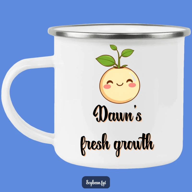 Funny Soybean Sprout Camping Mug: Sip Happiness in the Wild!