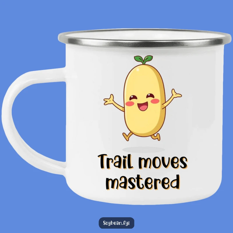 Funny Energetic Soybean Camping Mug - Outdoor Jump Start, Rugged Humorous Gift