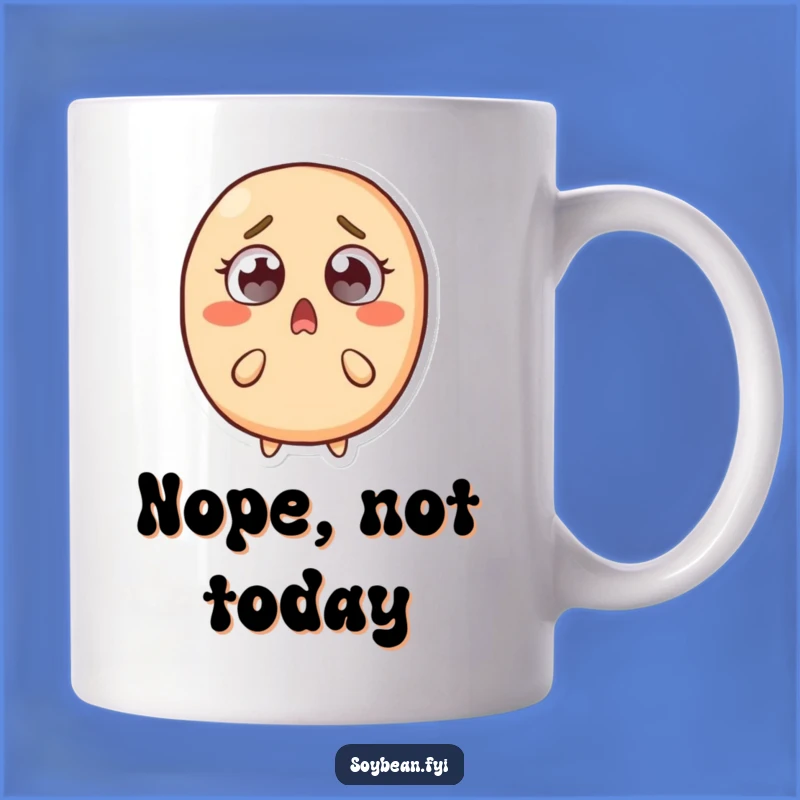 Funny Surprised Soybean Mug: A Hilarious Reaction Gift for Shocked Moments!