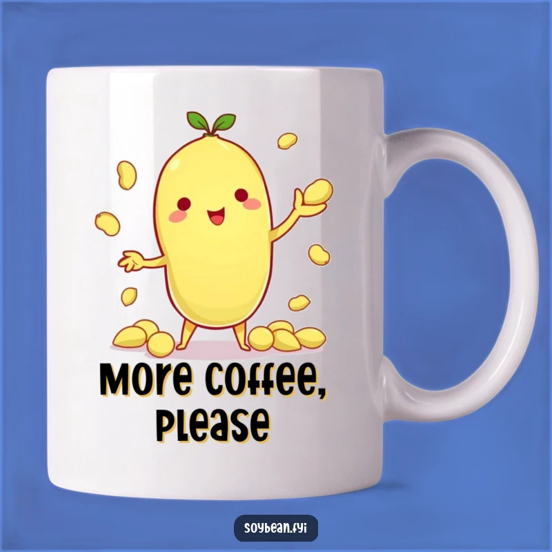 Funny Kawaii Soybean Juggling Mug: Edamame Skillful Bean Gift