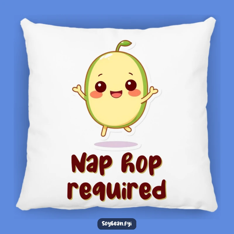 Cozy Funny Kawaii Soybean Hop Pillow: Happy Decor - Gift