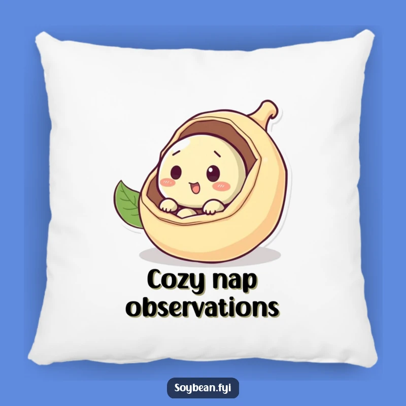 Cozy Funny Curious Soybean Pillow: Snuggle with Curiosity!