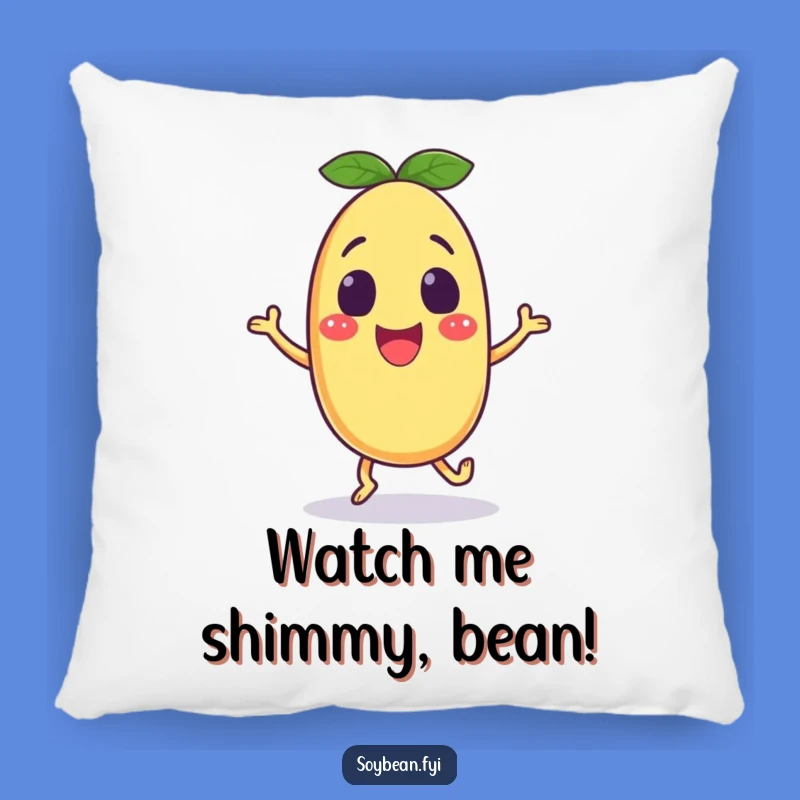 Funny Excited Soybean Pillow: Cozy Dance Moves for a Humorous Gift