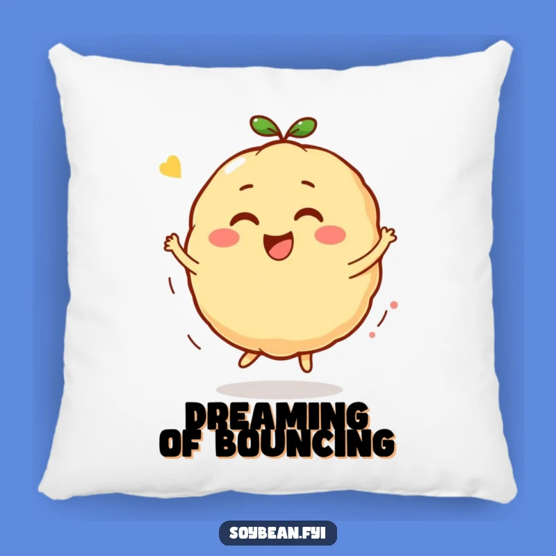 Funny Kawaii Soybean Bounce Pillow, Soft Comfort with a Joyful Spin