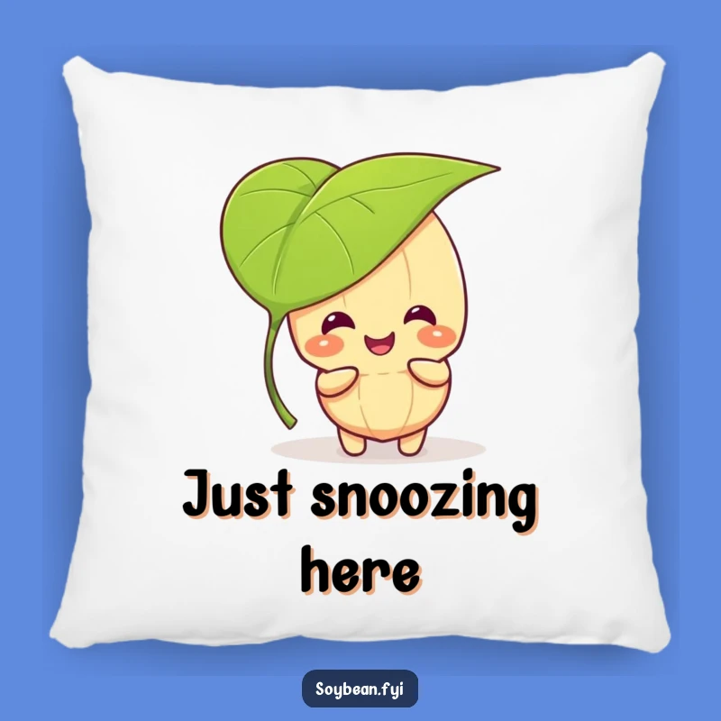 Funny Kawaii Soybean Peek-A-Boo Pillow - Cozy Hide-and-Seek Decor