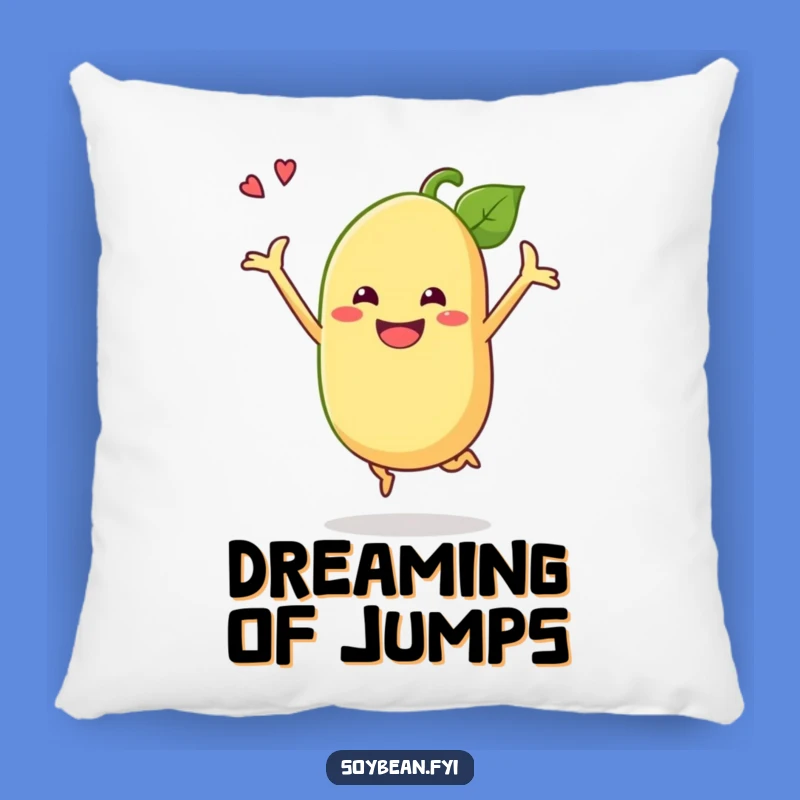 Funny Soybean Jump Pillow: Cozy Comfort with a Grinning Bean