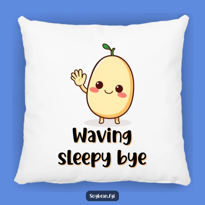 Funny Waving Soybean Pillow: Huggable Friendliness!