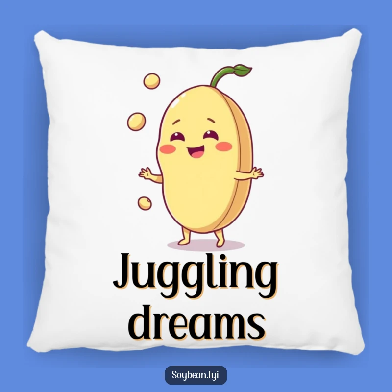 Funny Jovial Soybean Pillow: Juggling Comfort and Smiles for Your Cozy Space!