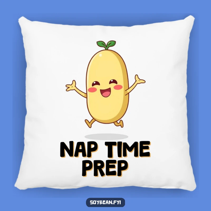Funny Energetic Soybean Pillow - Jumping Jack Comfort, Playful Humorous Gift