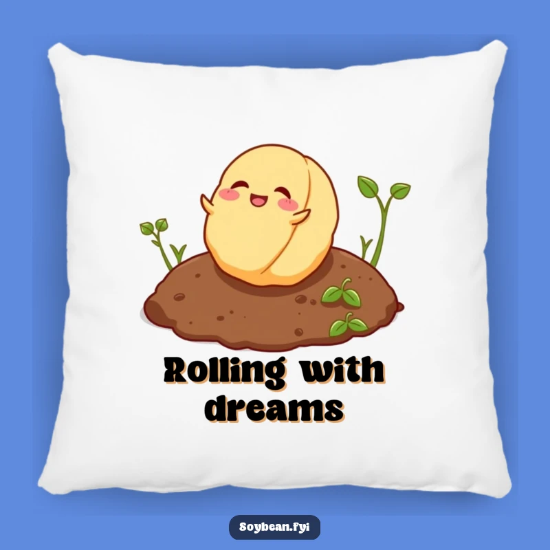 Funny Playful Soybean Pillow - Cozy Rolling Comfort, Cheerful Humorous Gift