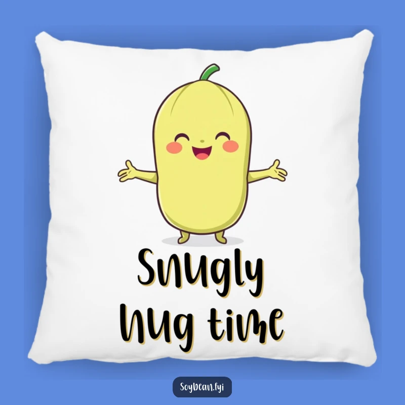 Funny Soybean Hug Pillow: Cozy Comfort with a Smiling Character's Embrace