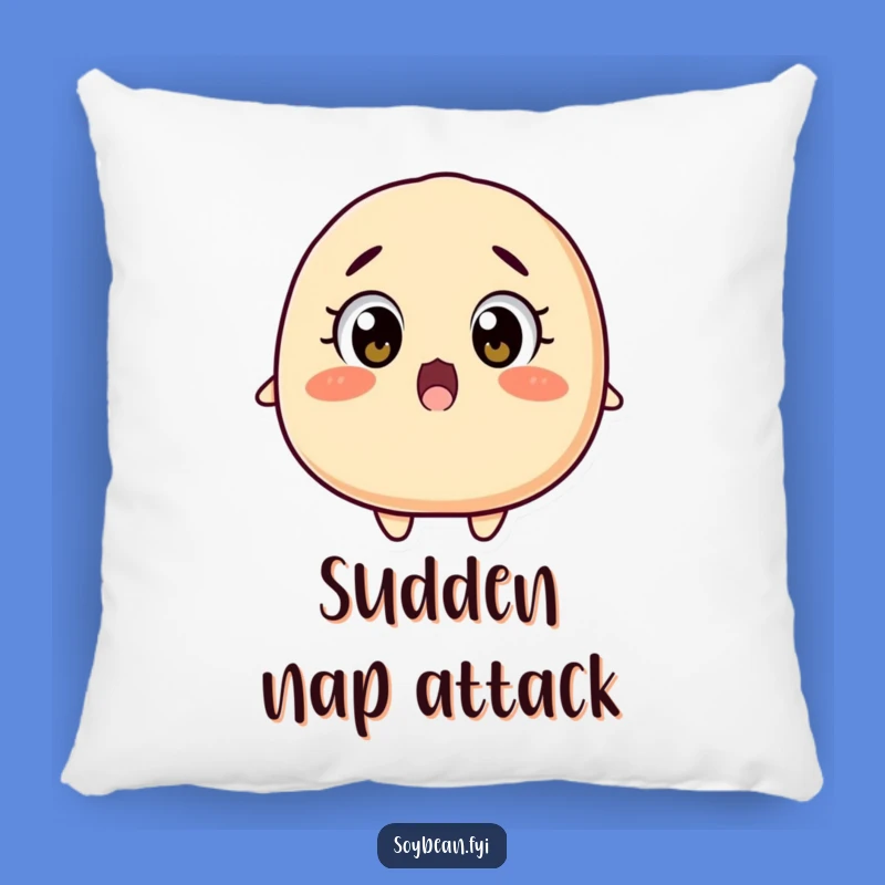 Cozy Funny Surprised Soybean Pillow: Snuggle with Surprise!