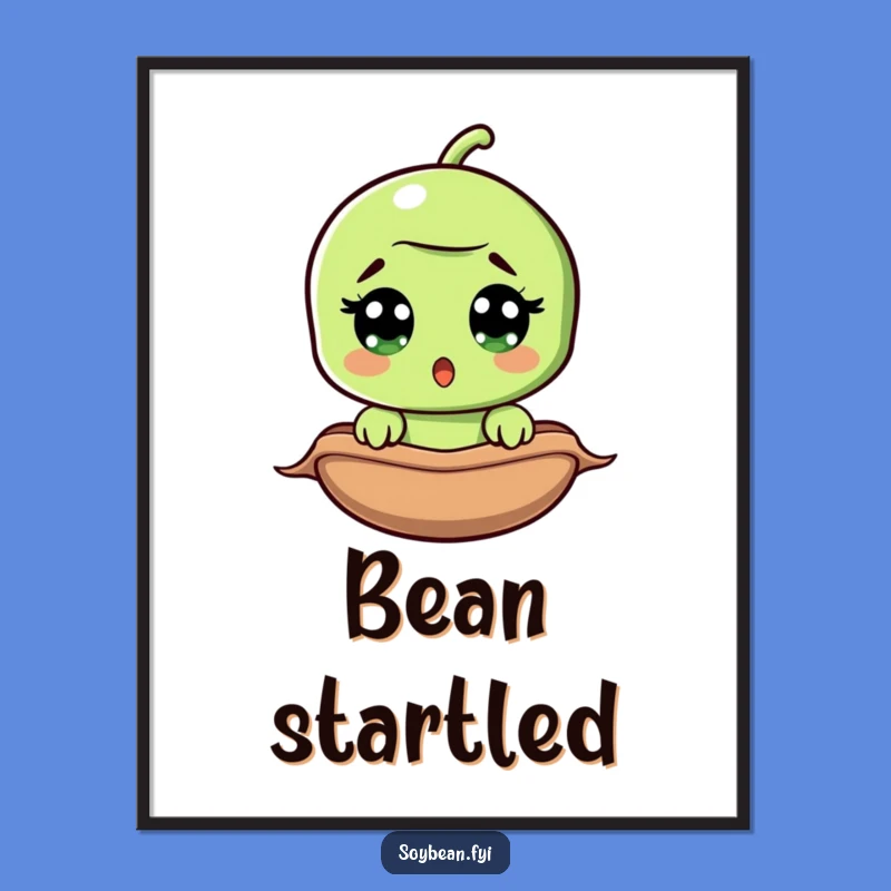 Funny Surprised Soybean Digital Art: Hilarious Instant Download for Shocking Decor!