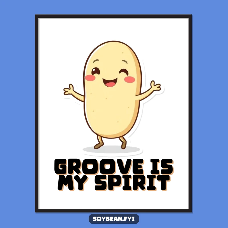 Funny Kawaii Soybean Dance Digital Art: Instant Hilarious Decor for Your Space