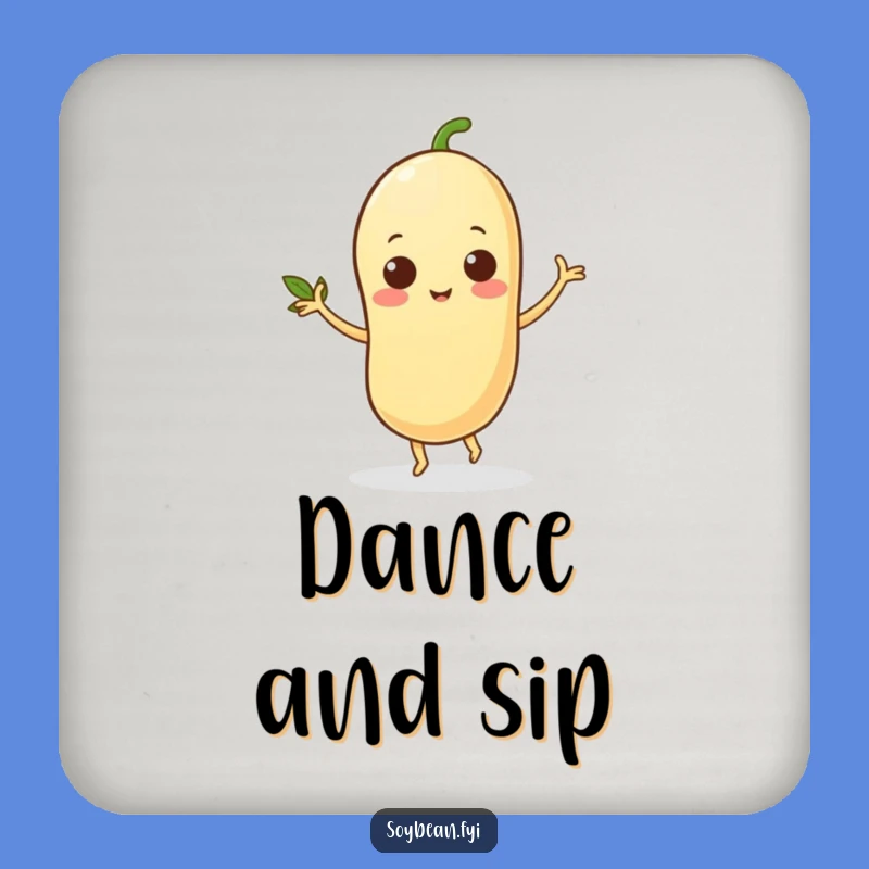 Funny Dancing Soybean Coaster: Protect Surfaces in Style, Tiny Gift