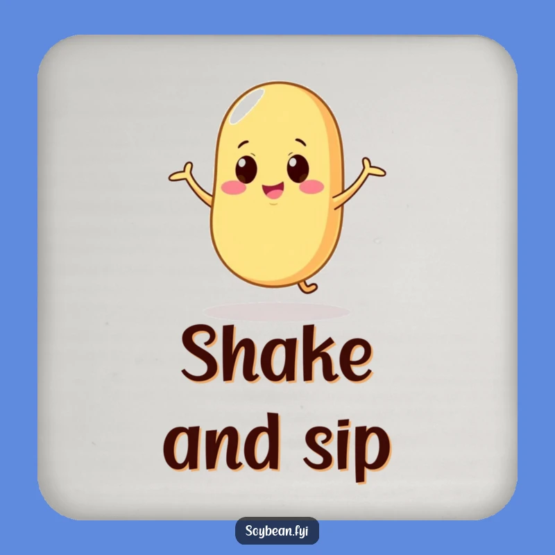 Funny Dancing Soybean Coaster - Protect Surfaces with Wobbles, Cool Funny Gift