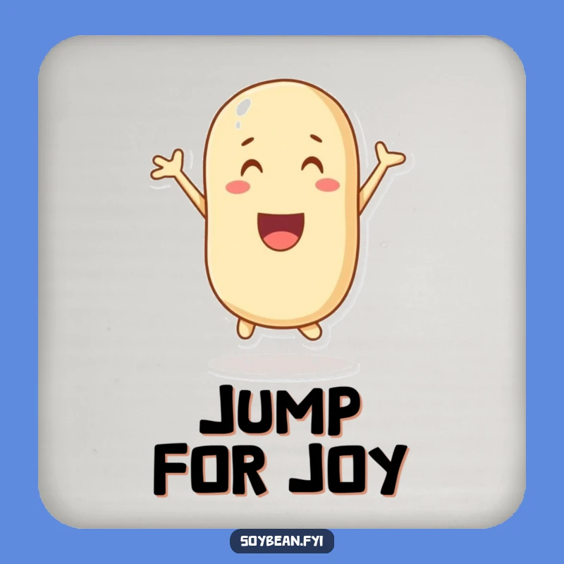 Funny Jumping Soybean Coaster: Protect & Amuse!