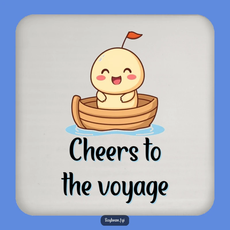 Funny Soybean Boat Coaster - Protect Surfaces with Fun, Cool Funny Gift