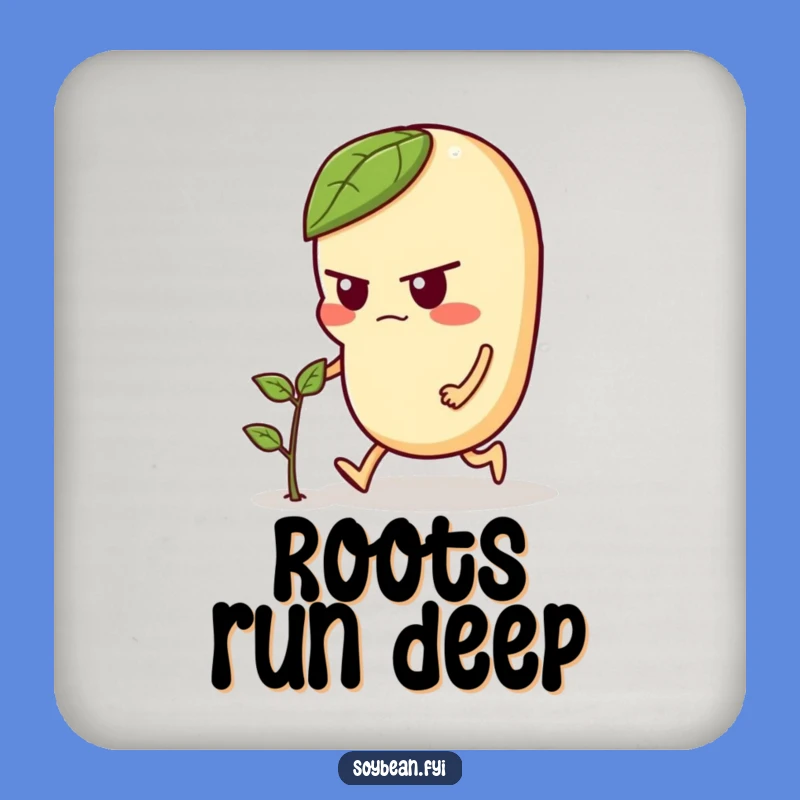 Funny Soybean Coaster: Determined Gardener Protection, Practical Funny Gift