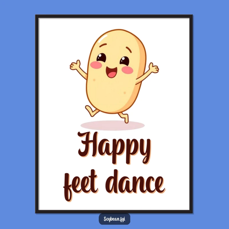 Funny Soybean Dance Poster: Decorate with Joy from a Happy Character