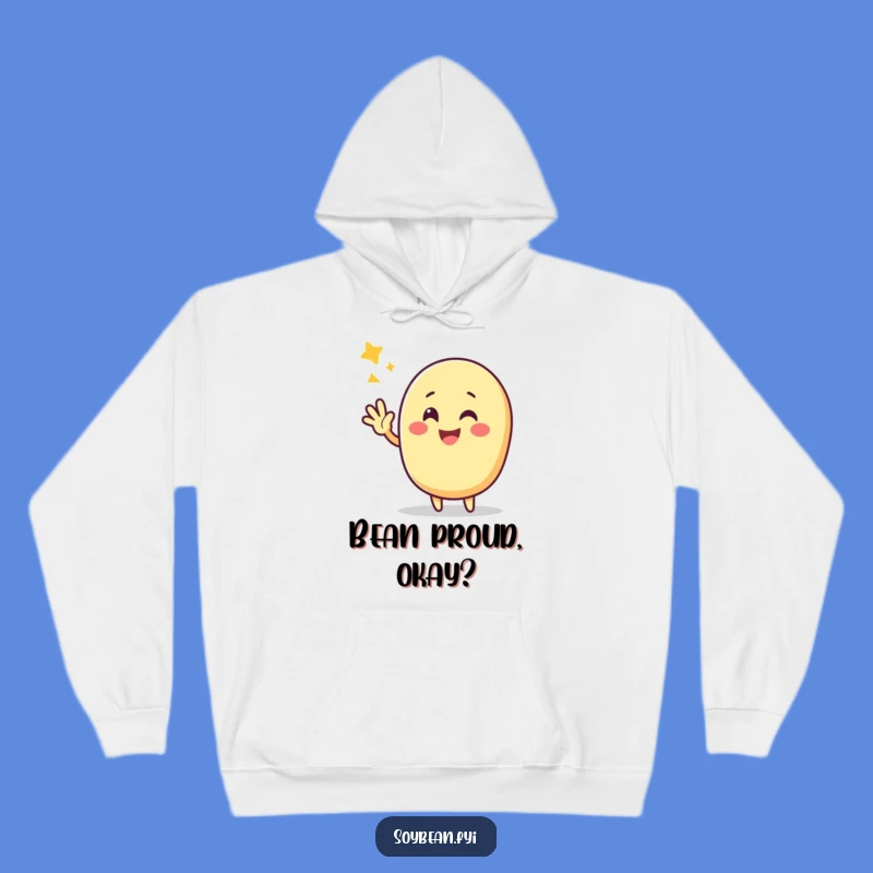 Cozy Funny Kawaii Soybean Victory Hoodie: Cheerful Comfort - Gift Idea