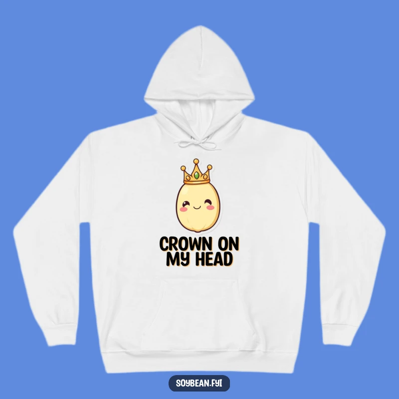 Cozy Funny Royal Soybean Hoodie: Warmth and Majesty, Great Gift