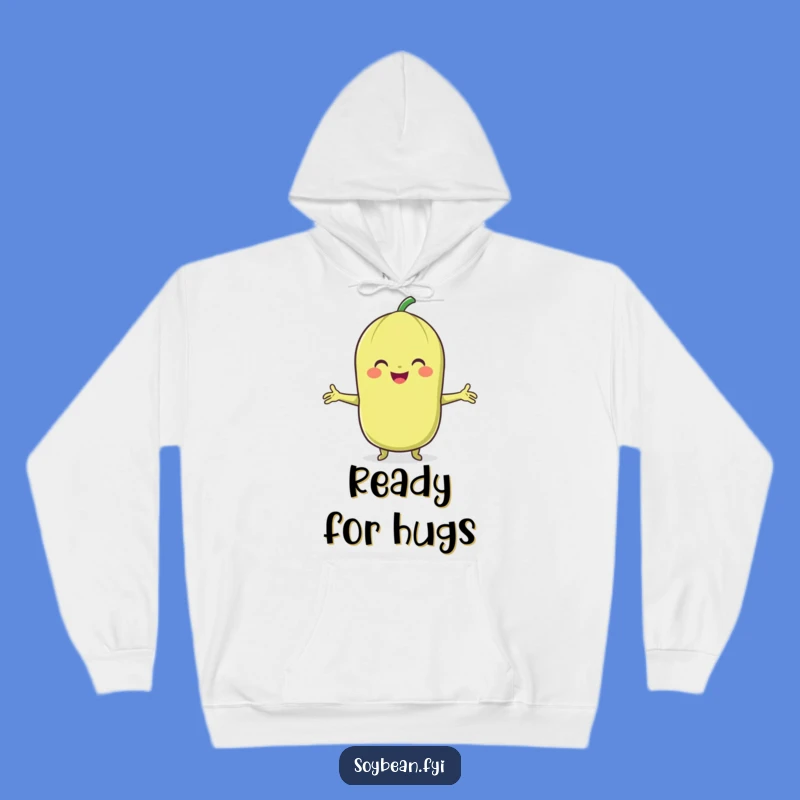 Cozy Funny Soybean Hug Hoodie: Wrap Yourself in a Smiling Character's Embrace