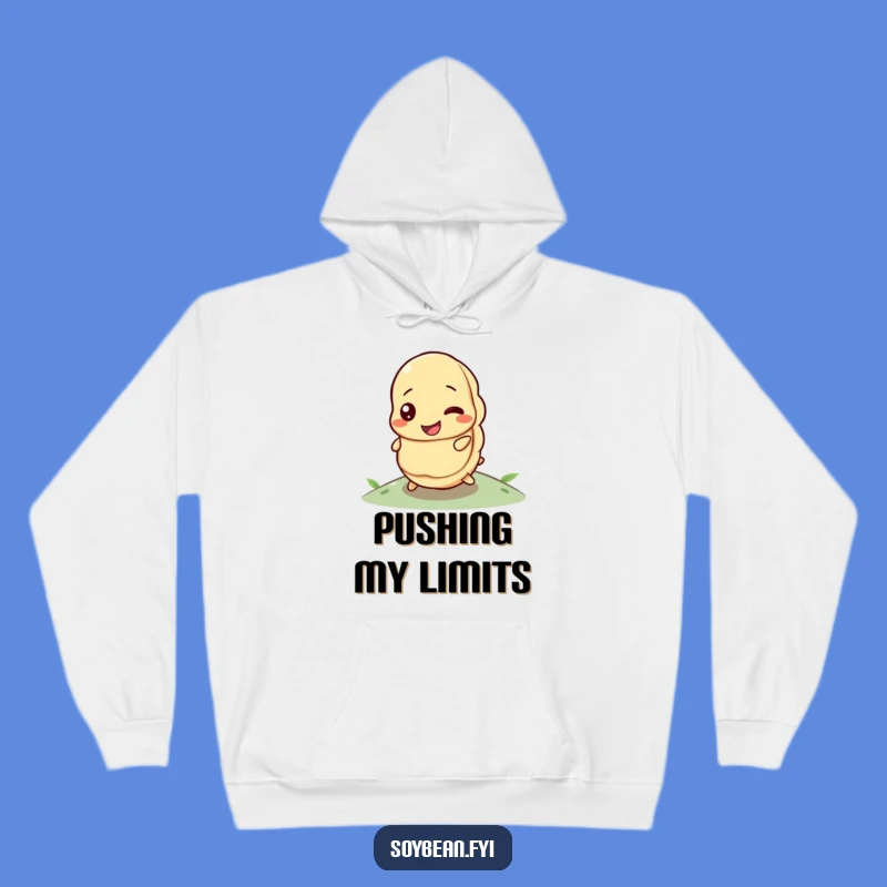 Funny Determined Soybean Rolling Uphill Hoodie: Cozy Motivation, Great Gift