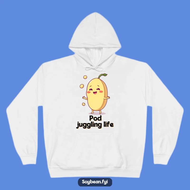 Funny Jovial Soybean Hoodie: Juggling Laughter and Warmth in This Cozy Pullover!