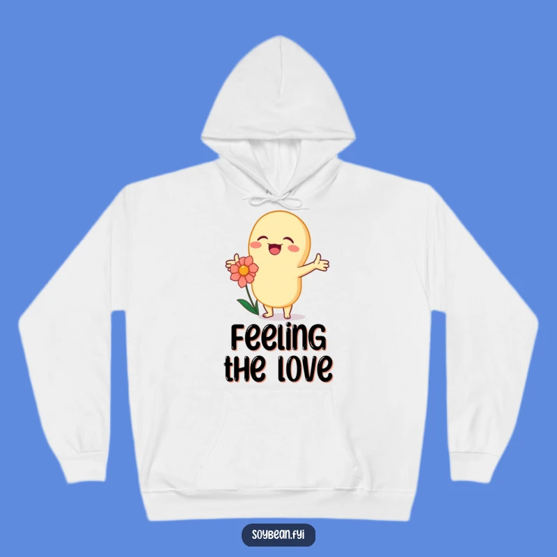 Funny Kawaii Soybean Flower Hug Hoodie - Cozy Joyful Embrace Gift