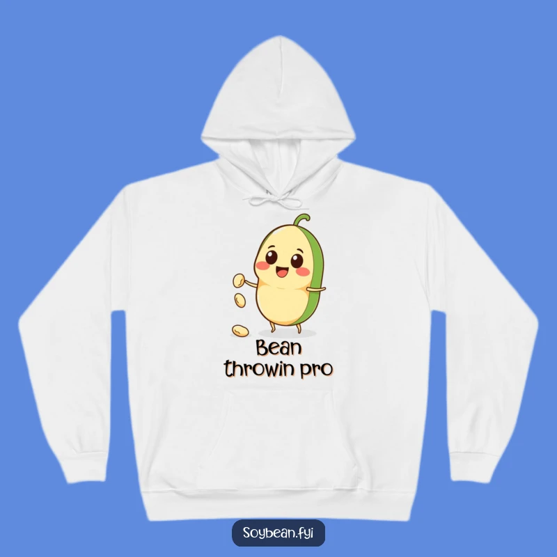 Funny Kawaii Soybean Hoodie: Warm, Cozy, and Hilarious Bean-Throwing Character Gift
