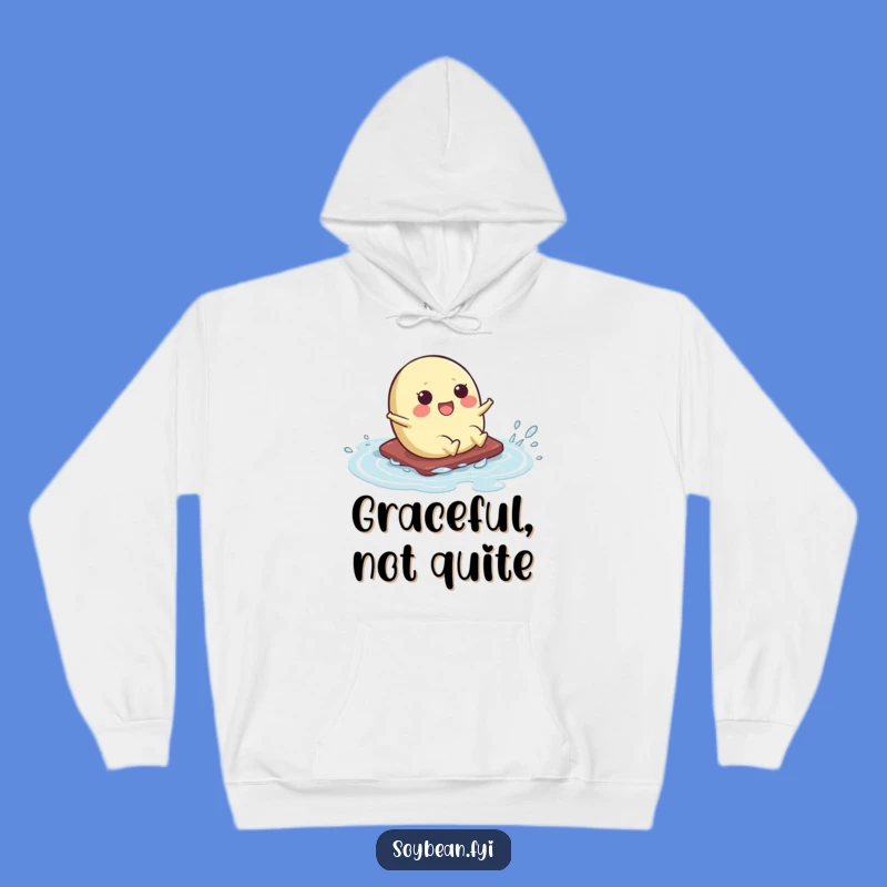Funny Kawaii Soybean Slide Hoodie: Cozy Slippery Bean Fun