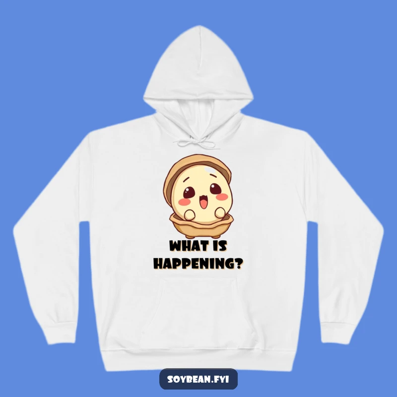 Funny Surprised Soybean Peeking Hoodie: Cozy Curiosity, Perfect Gift