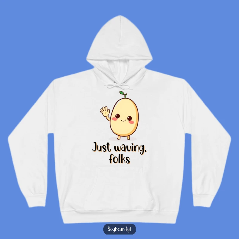 Funny Waving Soybean Hoodie: Cozy Up with a Smile!