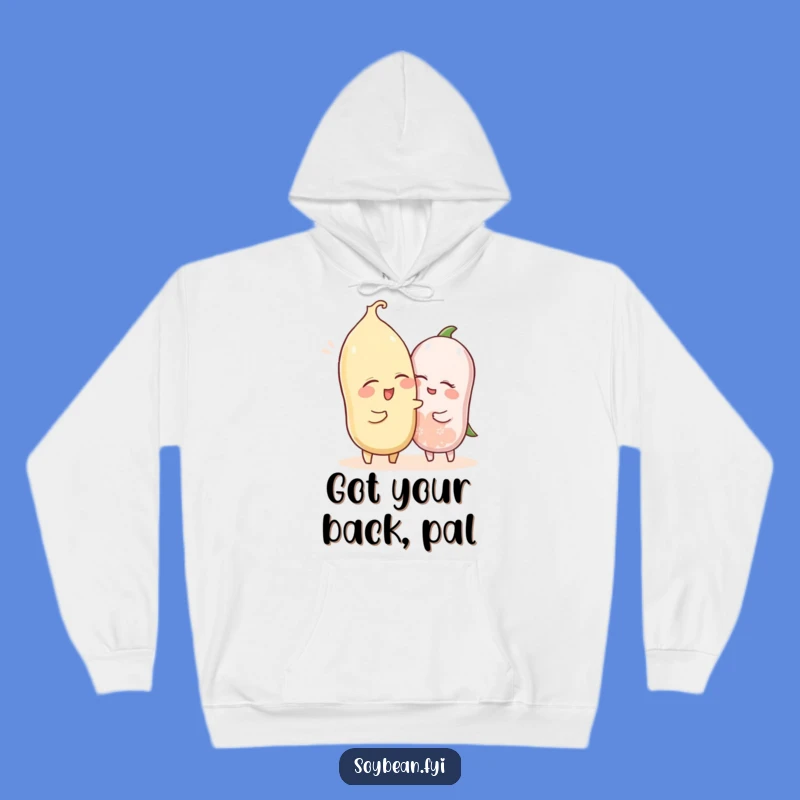 Cozy Funny Winked Soybean Nudging Hoodie - Warm and Playful Gift Idea
