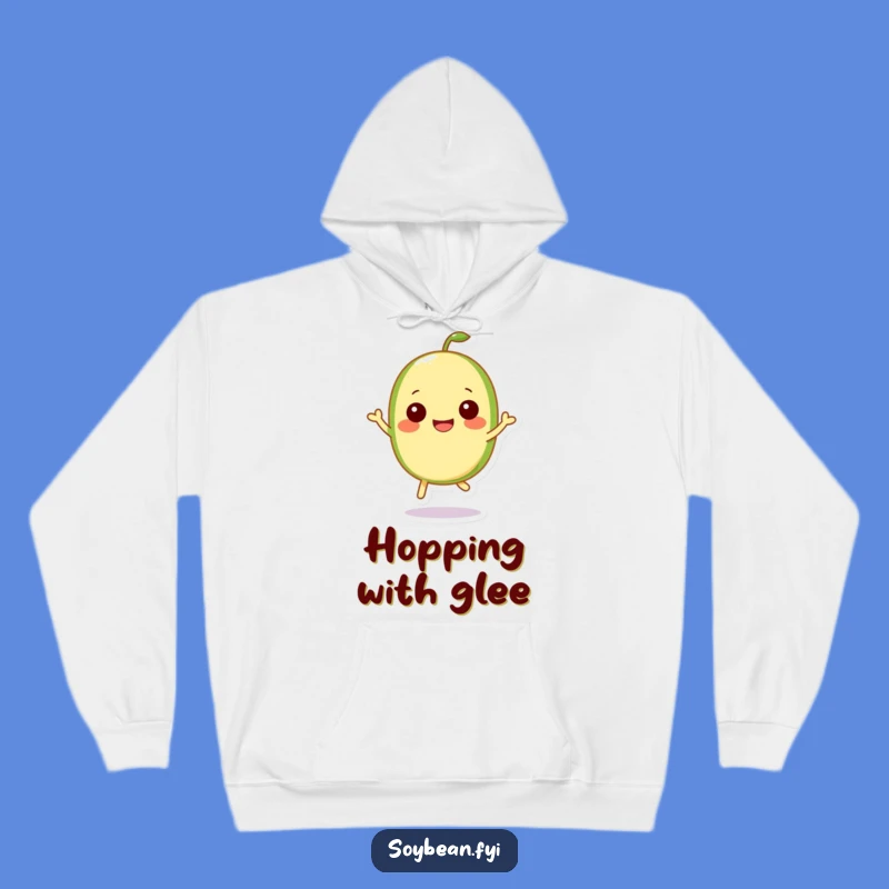 Cozy Funny Kawaii Soybean Hop Hoodie: Happy Character Comfort - Gift Idea